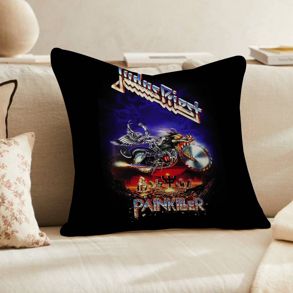 PC JJudas Priest Heavy Metal Band Pillow Cushion Cover Pillowcase Living Room Sofa Home Decor Customized