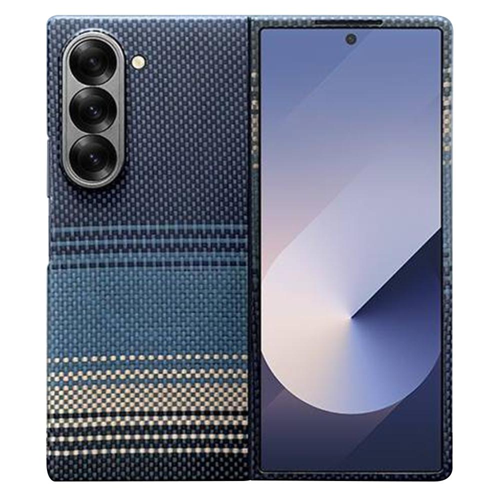 For Samsung Galaxy Z Fold5 5G Magnetic Case Precise Cutouts Gradient Aramid Fiber Phone Cover with Metal Lens Framee
