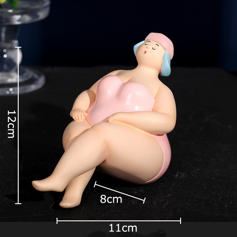 Beach Travel Swimsuit Women Figures Statue Desk Decoration Ornaments Creative Character Resins Sculpture Room Aesthetic Decor