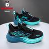 Babudou Boys' Waterproof Sports Shoes - 2026 Autumn Leather with Spin Button