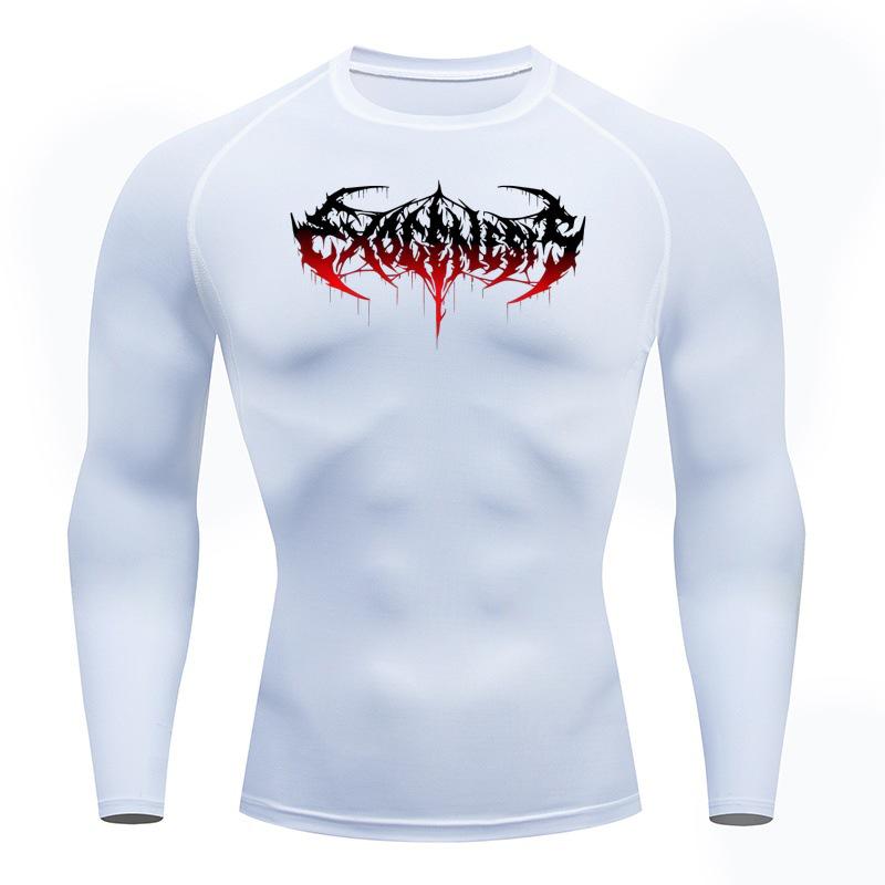 Y2K Herren Schnelltrocknendes Anime Fitnessstudio Kompressions-T-Shirt