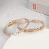 Chinese-Style Retro Colored Enamel Bracelets For Women Flower Pattern Traditional Techniques Luxury Jewelry Gift