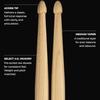 MEINL Stick & Brush Meinl Standard Hickory Drumsticks with Acorn Tip, 5A, SB101 (406 X 14.4mm)