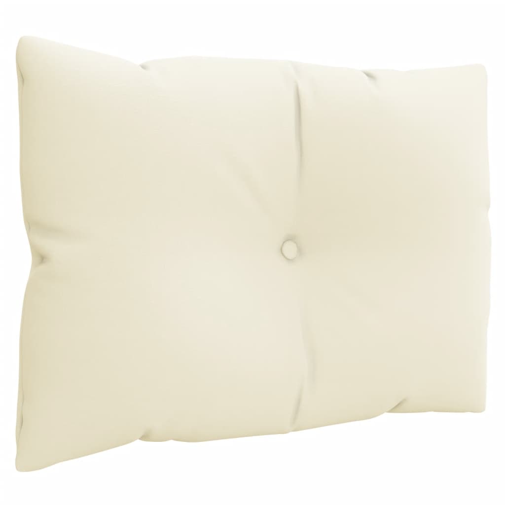 3 Piece Pallet Cushion Set Cream Fabric