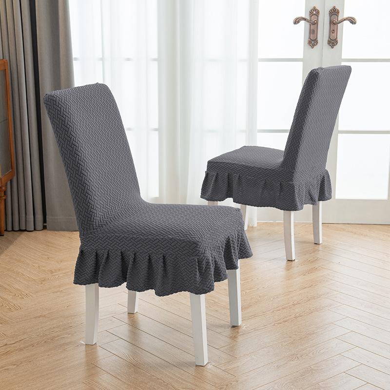 

Jacquard Fleece Thickened One-piece Elastic Hotel Restaurant Restaurant Chair Cover Anti-smudge Stool Cover Chair Cover 45*38*38cm