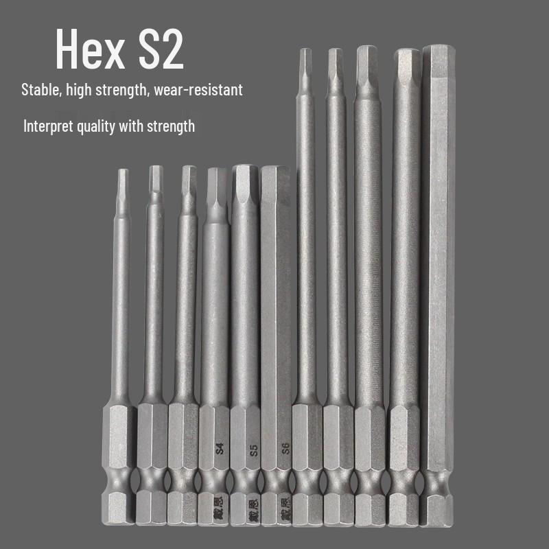 S2 Hexagon Magnetic Impact Driver Bit Set for Electric Screwdrivers