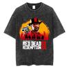 2026 T-shirt a maniche corte con scollo rotondo Y2k Unisex Nuova Top Magliette T-shirt Giocatore Red Dead Redemption 2 Lavata Vintage