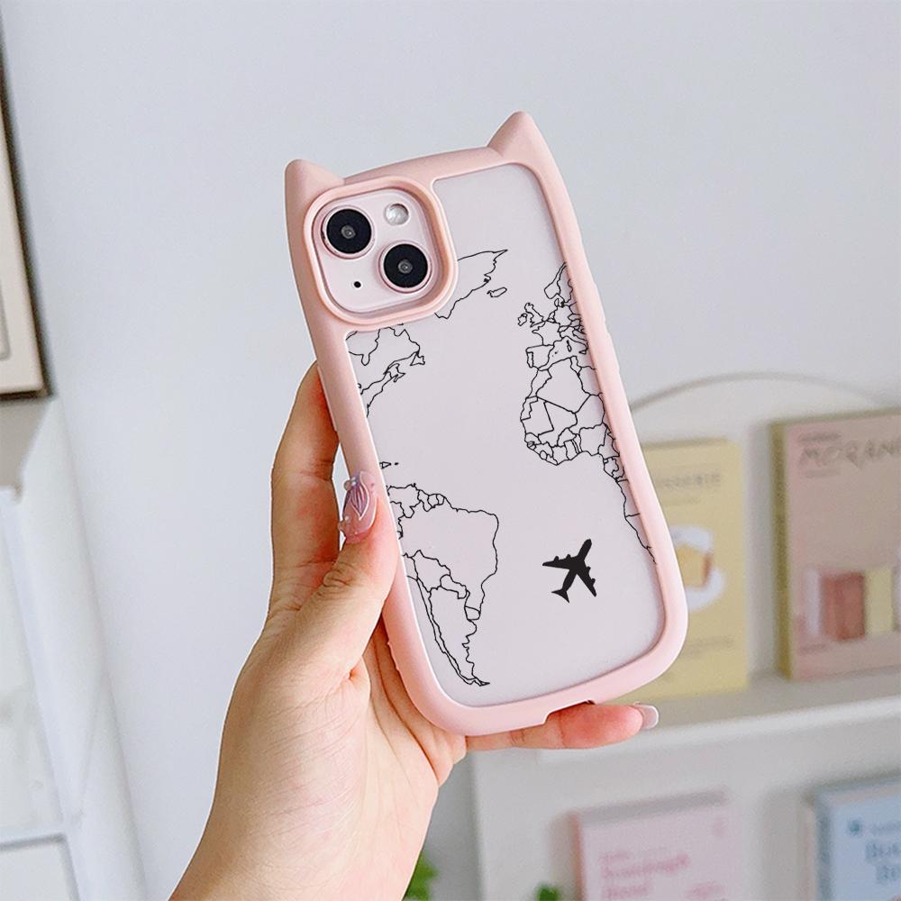 Мягкие чехлы для телефонов с кошачьими ушками для iPhone 16 15 13 12 11 Pro Max 14 Plus — фото 11