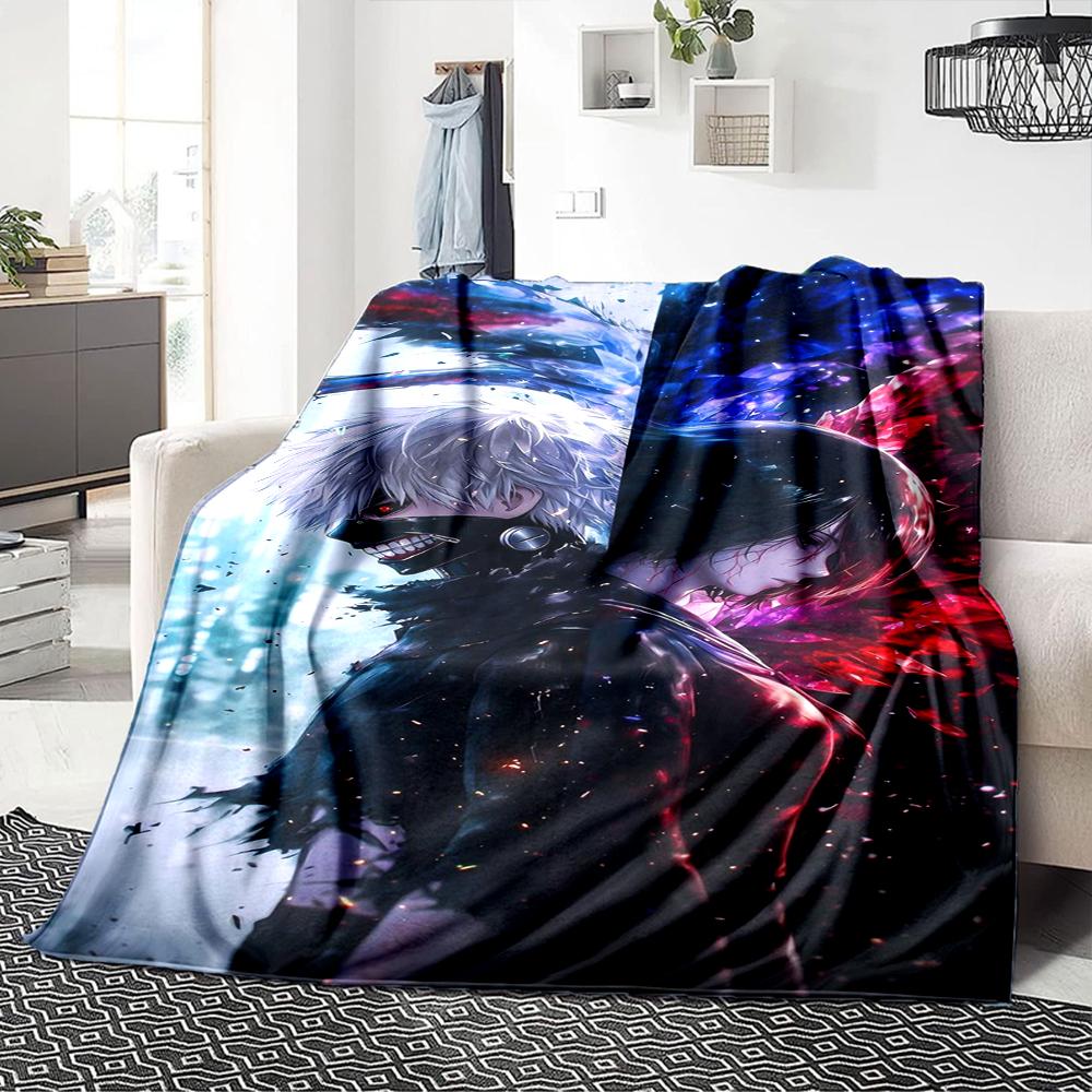 1Pc Tokyo Ghoul Artwork Blanket For Couch Bed Plush Cozy Fuzzy Blanket Super Soft Warm Blankets For Fall And Winter 091857