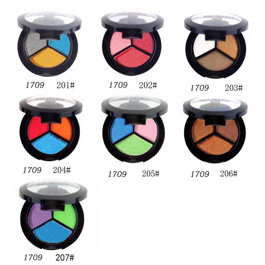 Ashariya Three-Color Pearlescent Earth Tone Eyeshadow Palette