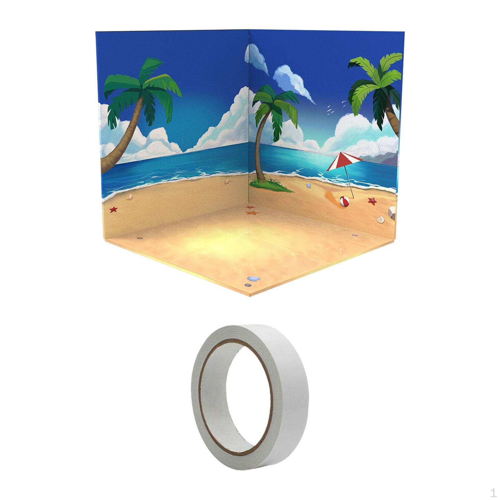 

Масштаб 1/12 Фоновый фон Органайзер Витрина Сцена для фигурок Солдат Аксессуары Куклы Beach