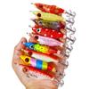 Bionic shrimp10CM 9GLuminous Wood Shrimp Fishing Lure Set Big Eye Shrimp Lure Bait Special for Night Fishing Squid Hook