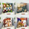 Anime Inazuma Eleven Kissenbezug Für Auto Sofa Dekorativ Zuhause Zweiseitiger Druck Plüsch Quadratisch Wurfkissen Kissenbezug