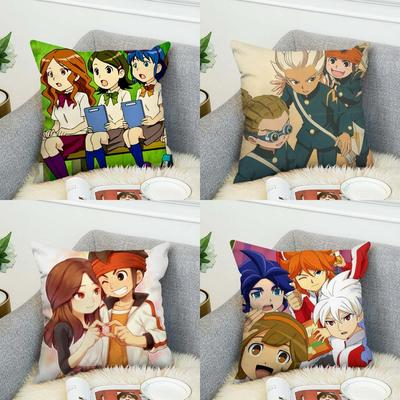 Anime Inazuma Eleven Pillow Case For Car Sofa Decorative Home Doublesided Print Plush Square Throw Pillow Cushion Cover