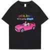 Get In Loser Were Going Insane Funny Tshirt Animal Raccoon Possum Meme Short Sleeve Unisex Unisex Tshirts Fashion Cotton T Shirt