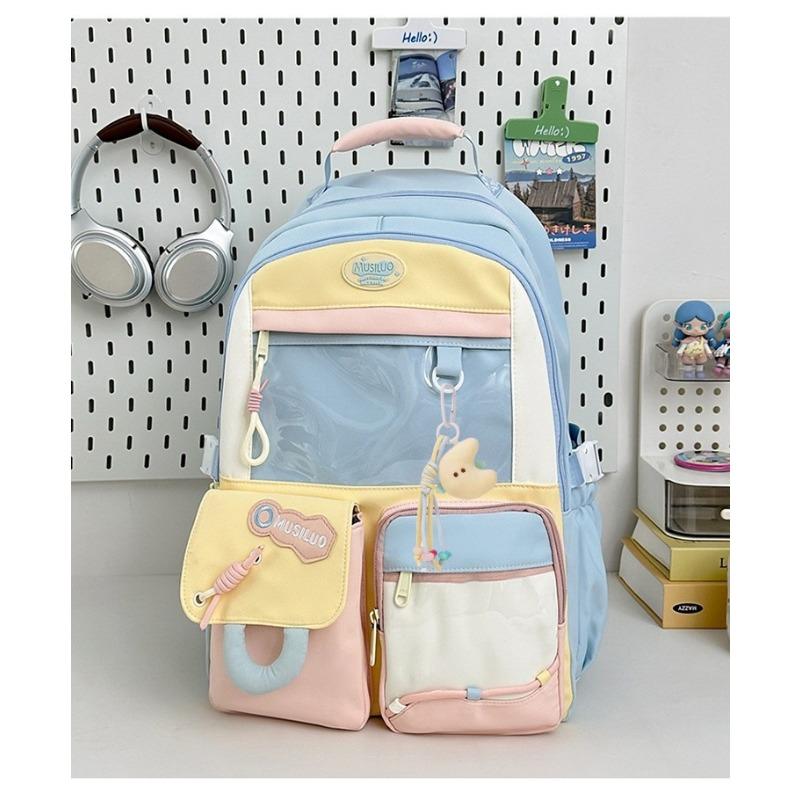 New high-value college style fresh and sweet backpack junior high school students lightweight large-capacity backpack