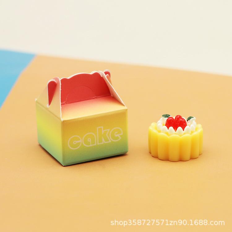 

Good-Looking Simulation Doll House Mini Supermarket Kitchen Dessert Shop Small Cake Box Model Ornament Play House Small Toy