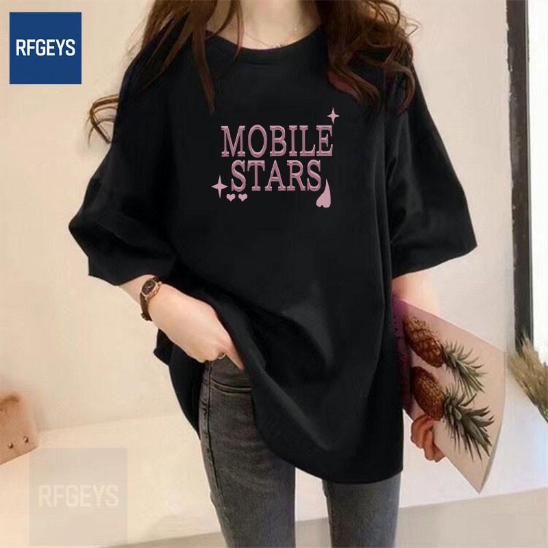 Plus Size Women's European Style Round Neck T-Shirt - Trendy, Loose, Slimming Short Sleeve Summer Top