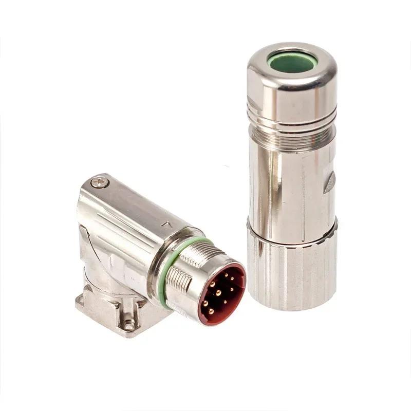 M923 Industrial Stainless M23 Encoder 6Pin 8Pin Aviation Connector Male Female Plug Socket Servo Motor Power Signal Adapter