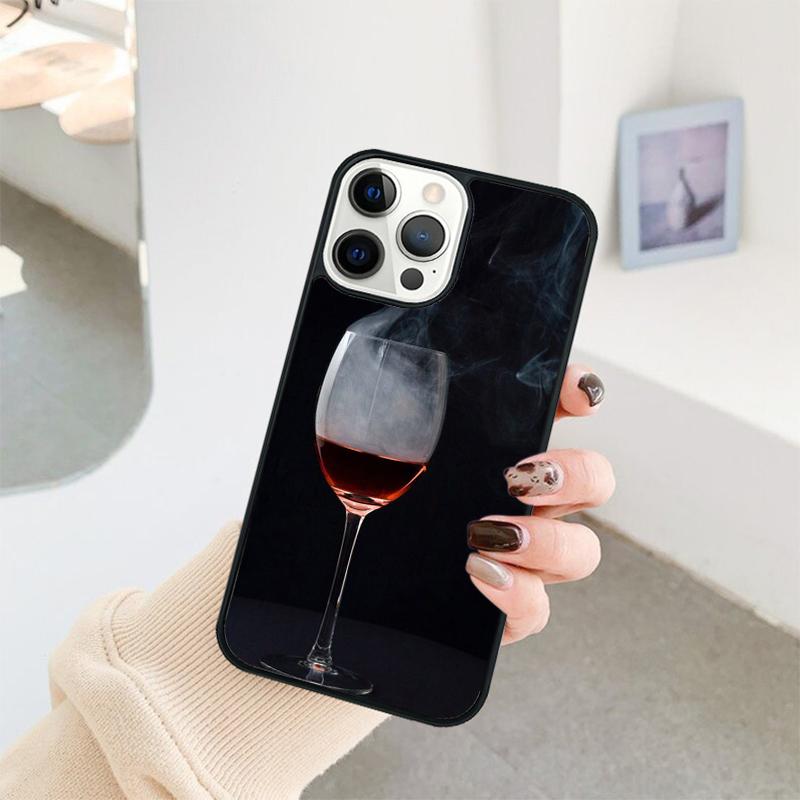 Red Wine Glass Phone Case For iPhone 17 Air 16 15 14 11 12 13 Pro MAX Plus coque Cover Shell