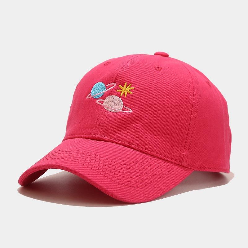 New baseball cap trendy small fresh literary asteroid embroidery curved brim cap ins casual sun hat