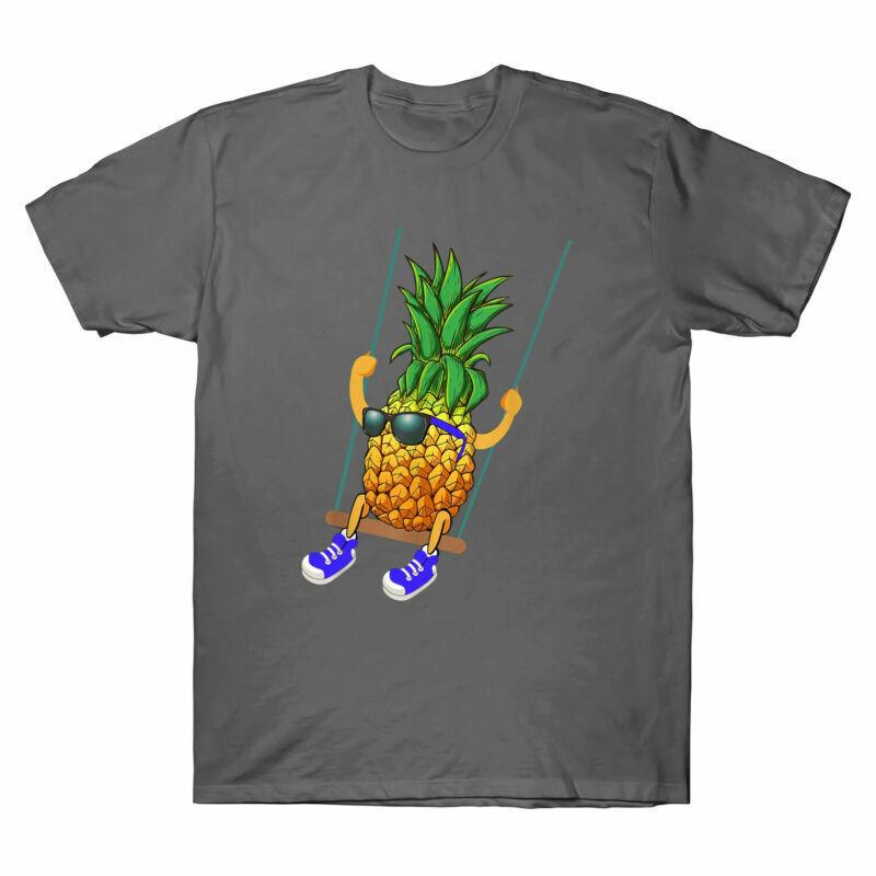Gifts TShirt Novelty Swinging Unisexs Black Pineapple Tee Funny Graphic Swinger