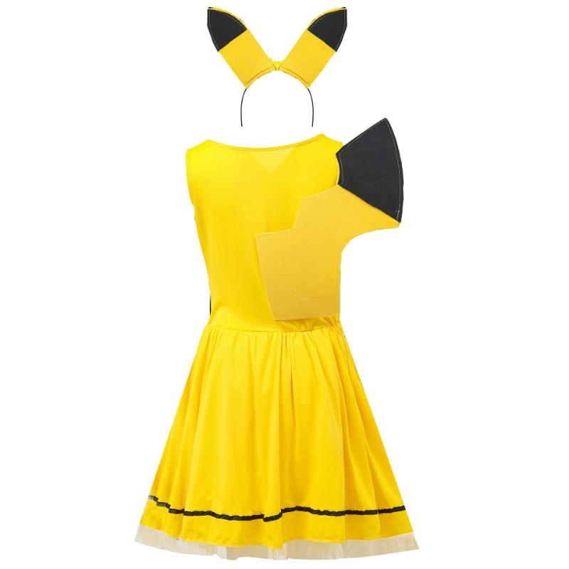 Damen Halloween-Kostüme, Anime-Spiele, Anime gelbes Pikachu, Cosplay