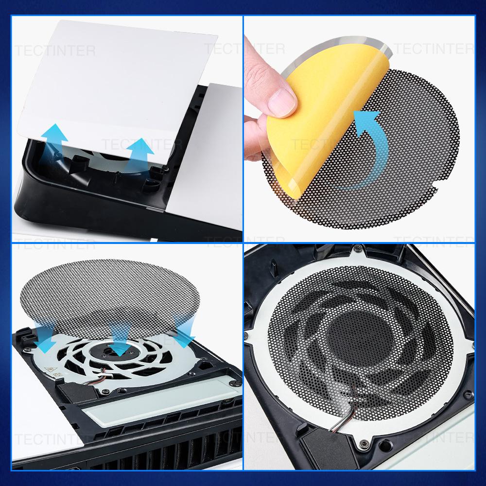 2/4PCS for PS5/PS5 Slim/PS5 Pro Console Dust Filter Dustproof Mesh Case Cover Breathable Protector for PS5 Accessories