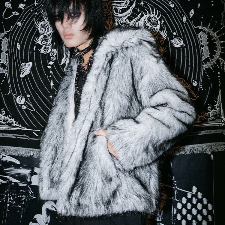 Men`s New Autumn/winter Faux Fox Fur