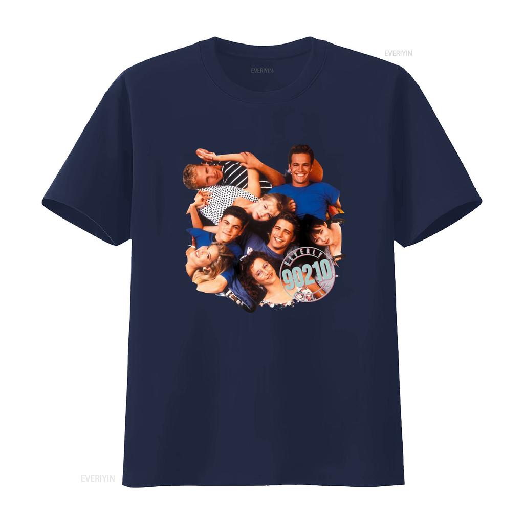 Cast Beverly Hills 90210 T Shirt Retro TV Show Vintage Washed Versatile Graphic Unisex Stretched Fashion Designer Clothes