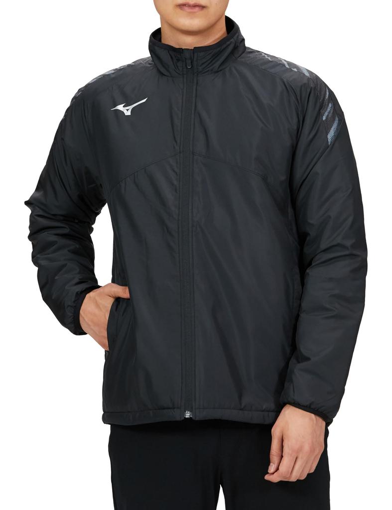 Mizuno Football Warmer Size S Jacket, Thermal, Water-Repellent, Black, (P2MEA520)