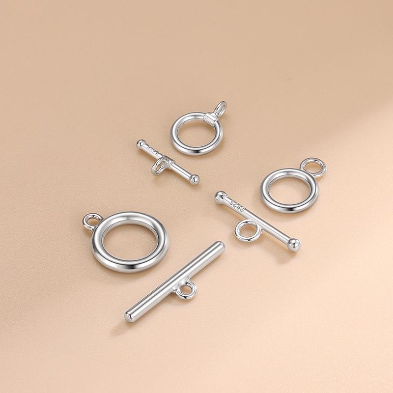 Accessories 925 Sterling Silver IO OT Clasp 18 Gold Plated Chain Necklace Bracelet Connecter for Fine Jewelry Making