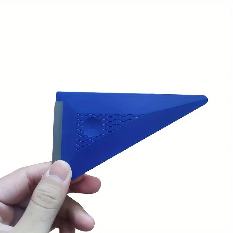 

1pc Triangle scraper, silicone edge color scraper, for single-piece PPF installation in cars, vinyl scraper set, vinyl scraper синий