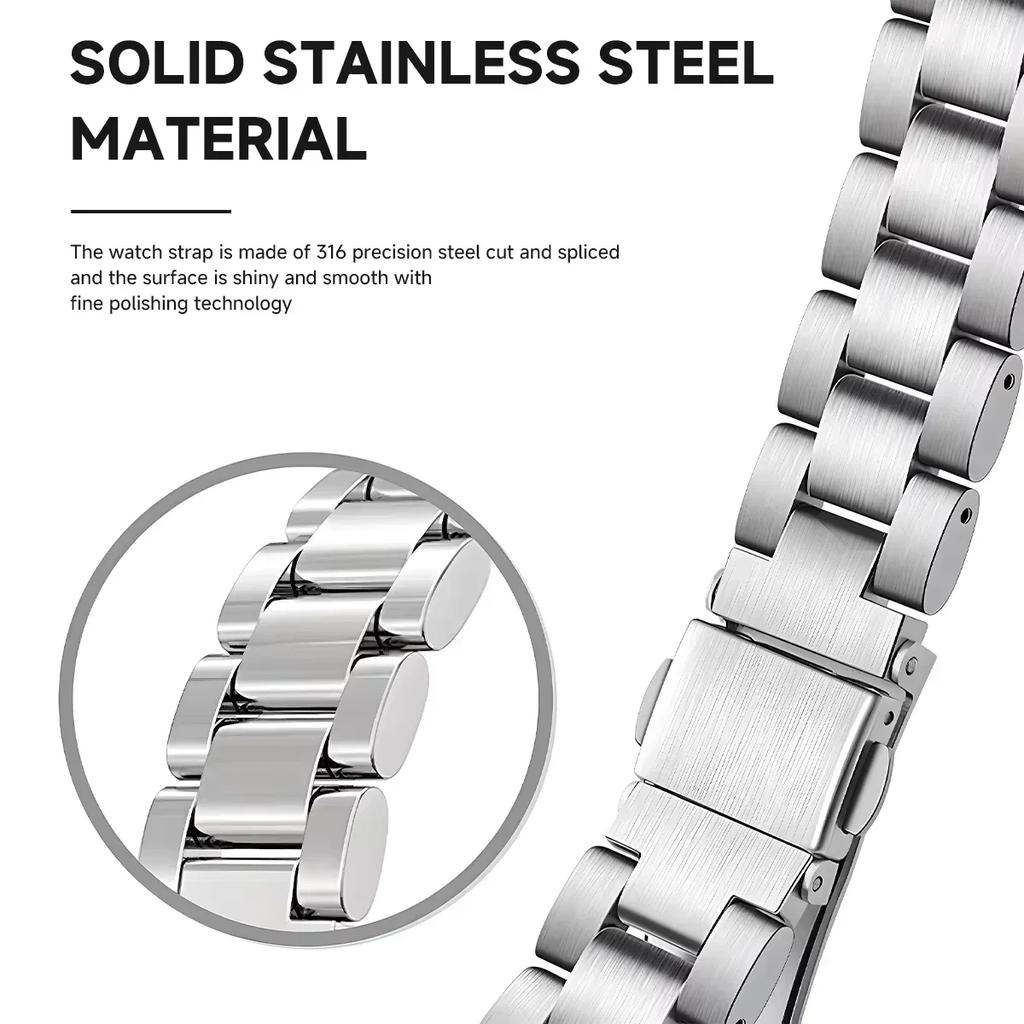 18mm Stainless Steel Watchband For Huawei Watch GT5/GT4 41mm GT5 Pro 42mm Metal Women Bracelet Belt Huawei Watch GT6 41mm Band