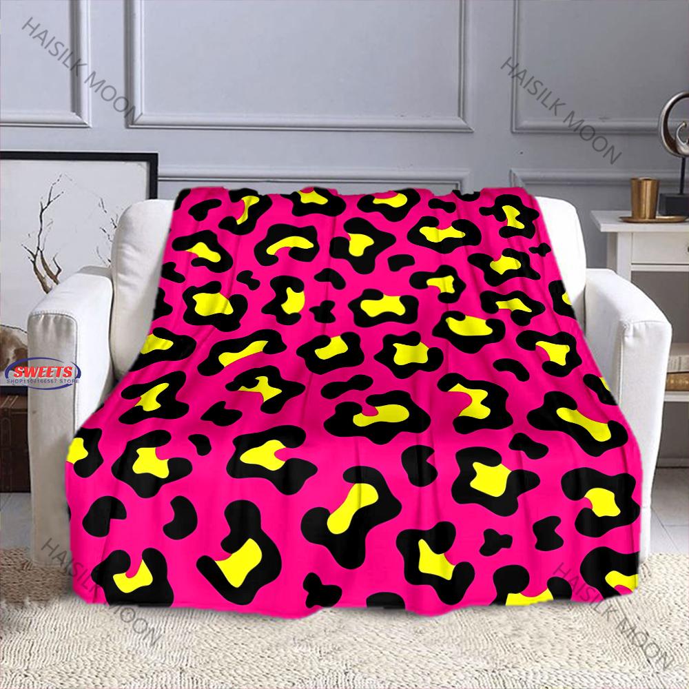 17 Styles Colorful Leopard Print Blanket for Bed Bedroom Sofa Picnic, Blanket for Cover Outdoor Leisure Nap, All Seasons Gifts