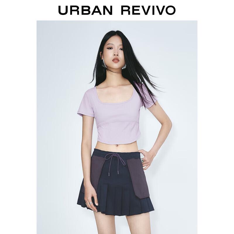 UR 2025 Spring Women s Segmented Slim Fit Crop Tee XL