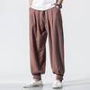 Monk Loose Cotton-Linen Meditation Pants - Hemmed for Spring & Summer