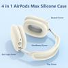 Solid Color Silicone Protective Case for AirPods Max - Over-Ear Soft Shell Cover
