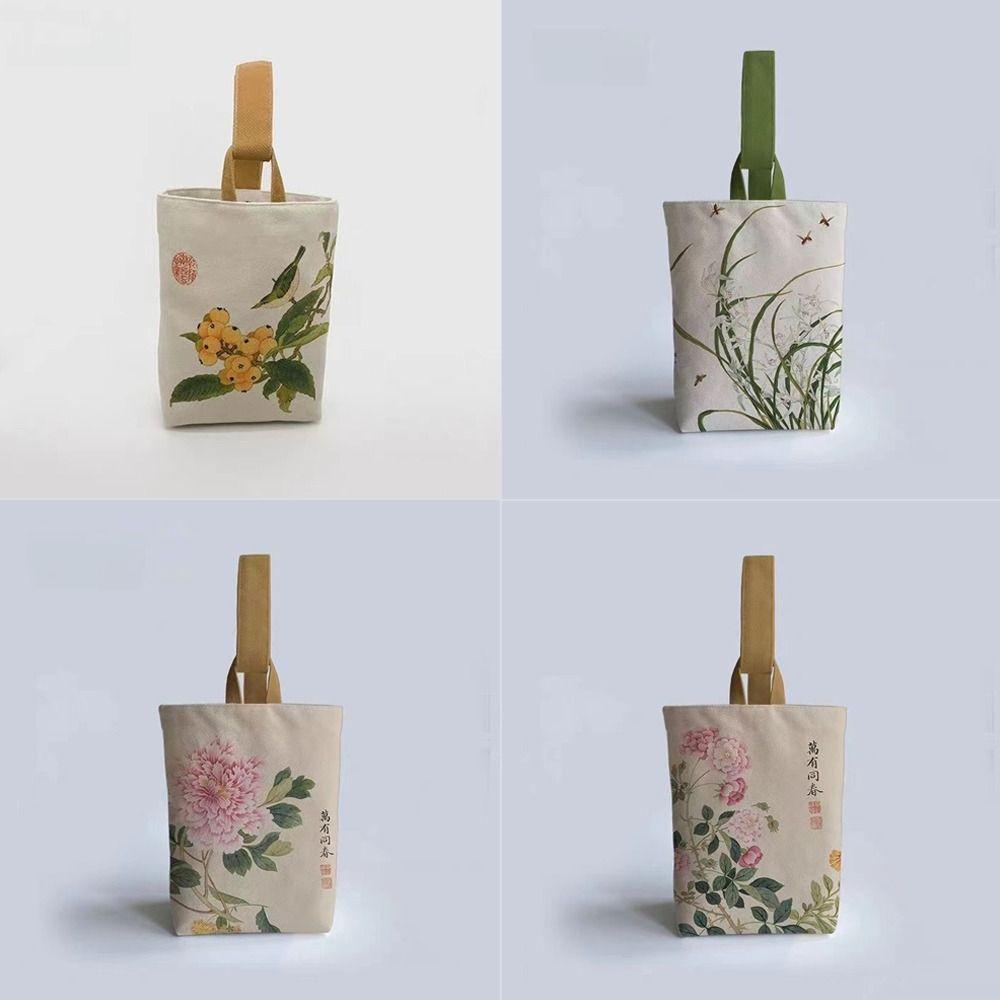 

Canvas Handbags Chinese Style Phone Bag Simple Purses Women 2