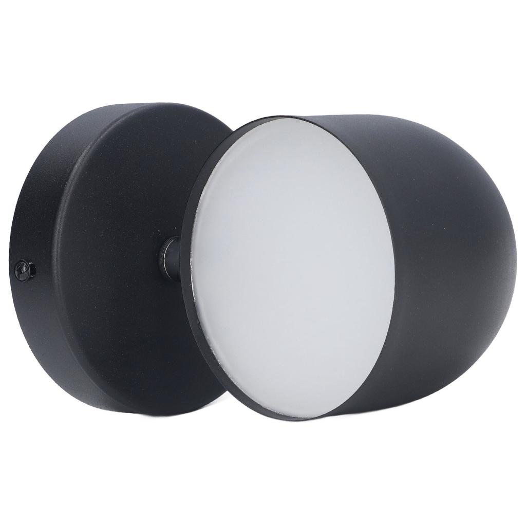 Indoor LED Wall Lamp Smart Touch Stepless Dimming 350 Degree Rotatable Black Wall Lamp for Home
