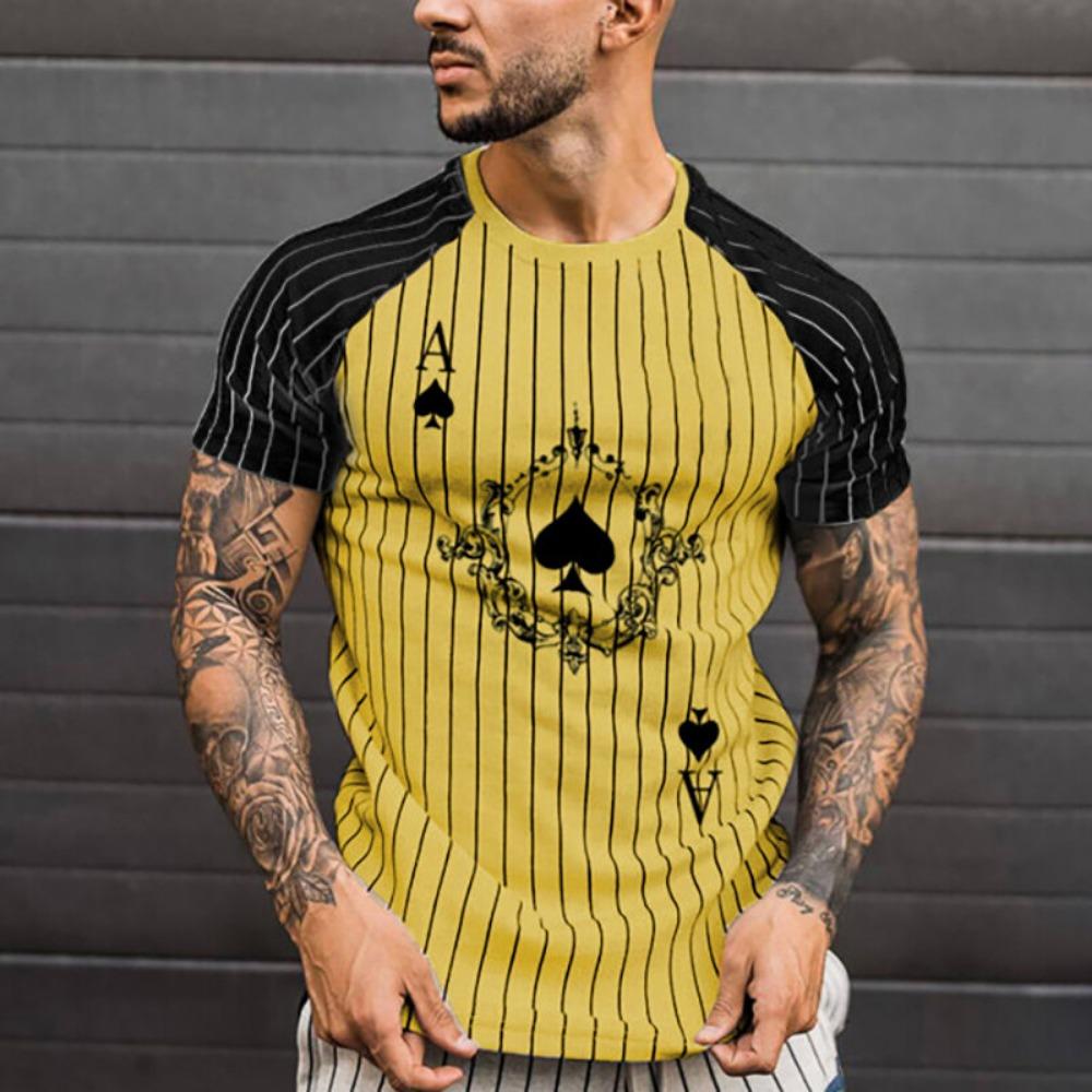 Loose sports T-shirt 3D digital printed short sleeved youth fashion summer casual round neck T-shirt for men