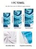 1pc Style Blue Mandalay Pattern Beach Towel,Ultra-Fine Fiber Beach Blanket,Highly Absorbent Bath Towel,Suitable For Summer