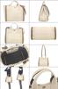 Chloe Tote Bag CHC25SS910 O65 Vegetal Beige CARRY Stripe Cotton Canvas Jacquard Tote for Women [Brand Name] [Used]