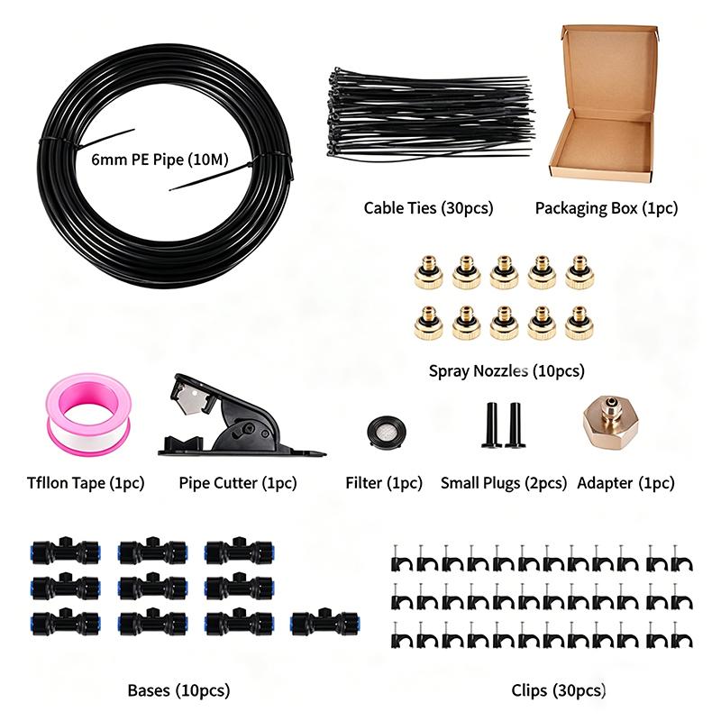 Low-pressure Atomization Irrigation System Combination Garden Watering Fog Cooling Heat Relief Essential CT0016 Home