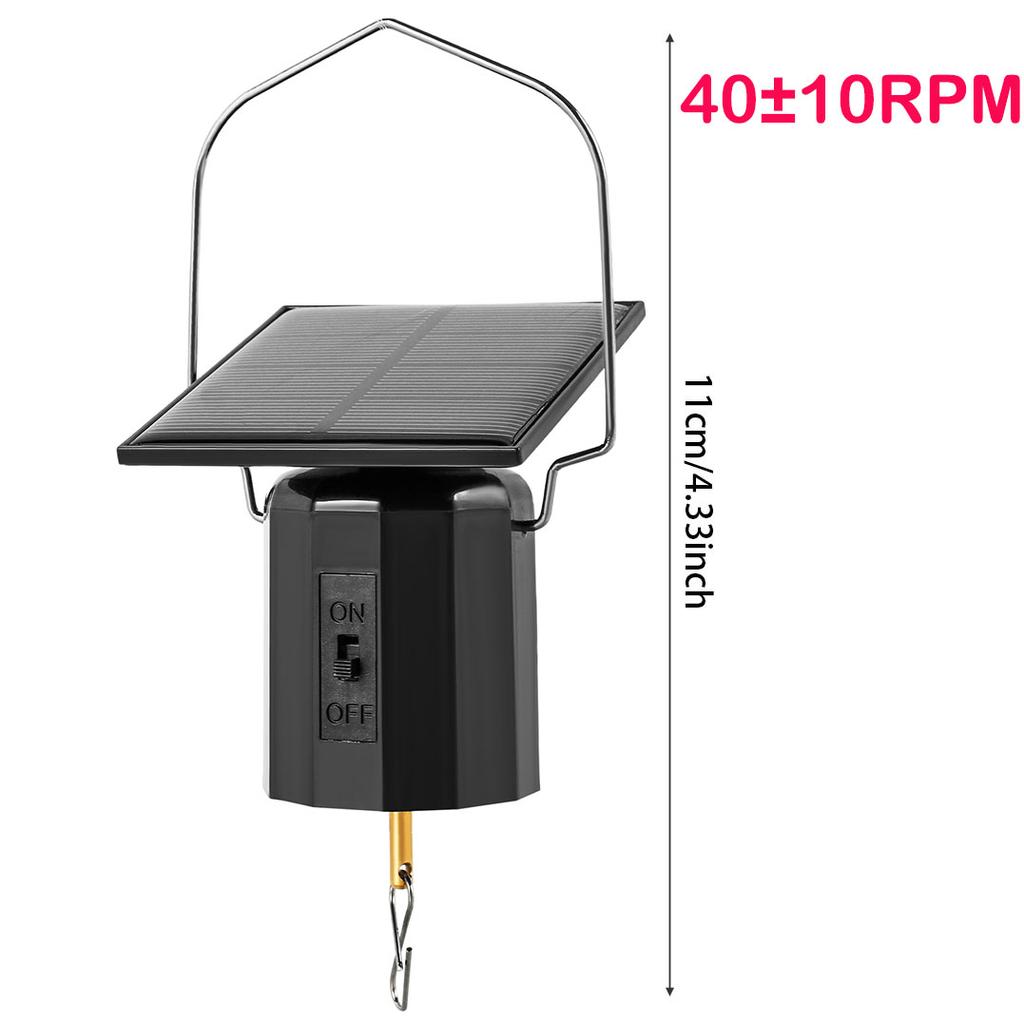 1/2 Stück Hängender Rotierender Motor Solar- oder Batteriebetrieb Windspielmotor für Haus Garten Diskokugeln Windmühlen-Ornament Neu