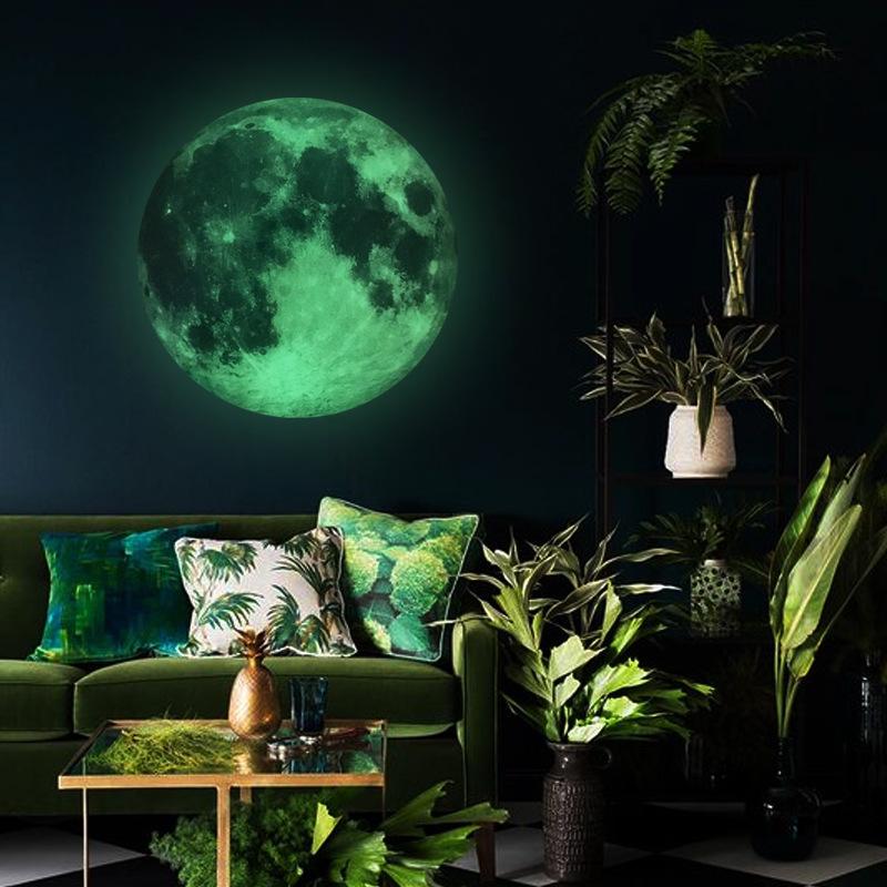 Luminous Moon Stars Wall Stickers for Kids Room Bedroom Decor Glow In the Dark Earth Wall Decals Noctilucent Stickers Home Decor