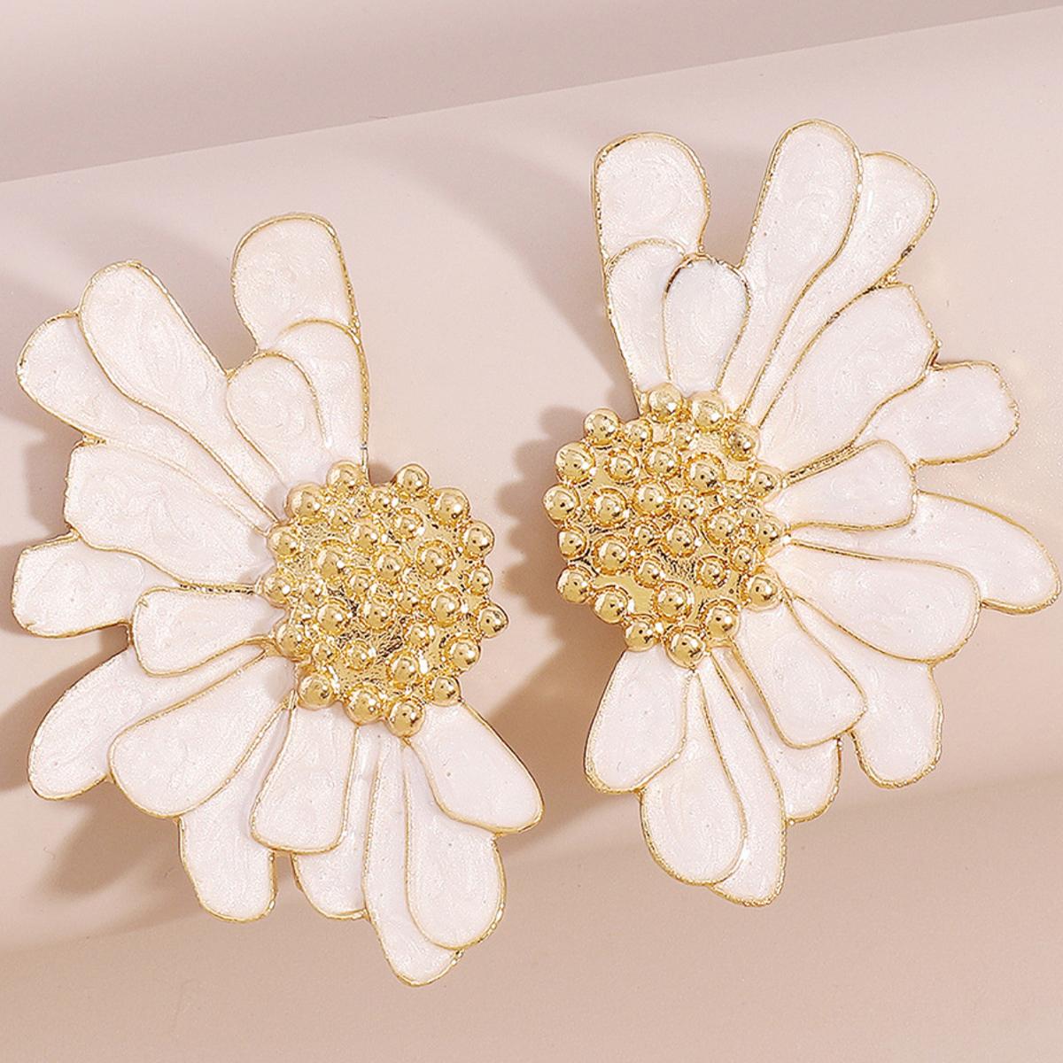

2 шт. Женские модные серьги-цветы, циркониевые аксессуары, подходят для свидания, вечеринки, фестиваля, подарки