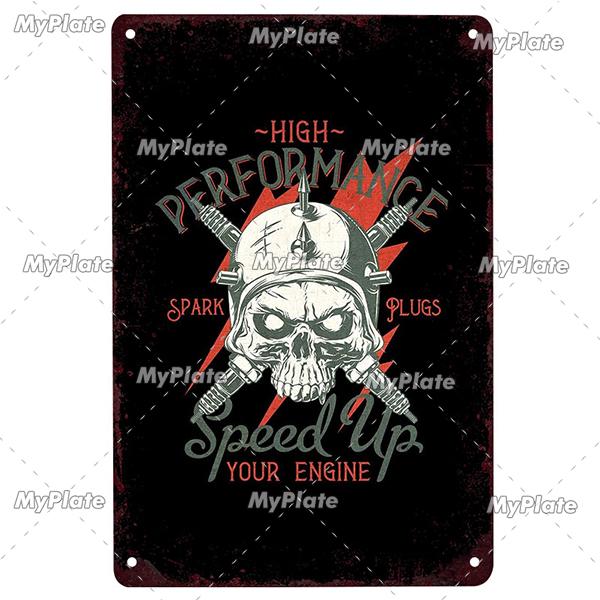Motorrad Metall Zeichen Vintage Plaque Zinn Zeichen Wand Dekor Für Garage Club Platte Handwerk Fahrt Biker Poster Hot Rod
