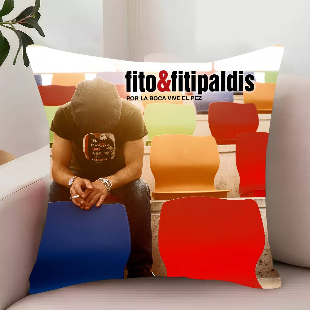 

F-Fito y Band F-Fitipaldis Pillow Case Decor Protective Covers Comfortable soft for Sofa Living Room Home office 12x12Inch