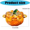 Pumpkins Glass Storage Jar with Lid,Candy & Cookie Jar,Jewelry Box,Buffet & Biscuit Containers Decorative Candy Dish